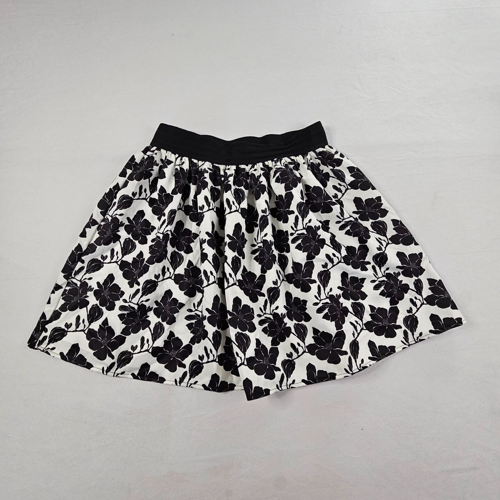 Love Poem by Block XL Black White Floral Flare Skirt Retro Rockabilly
